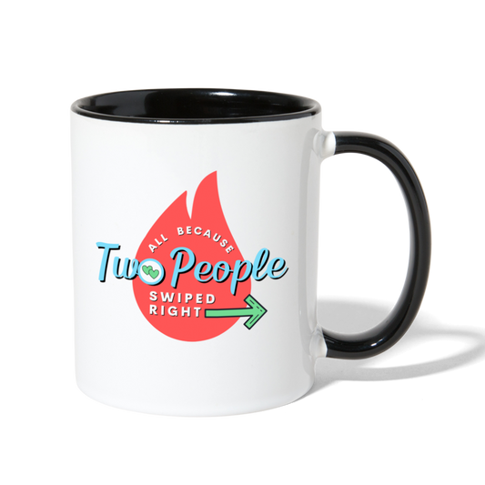 Swiped Right Mug - white/black