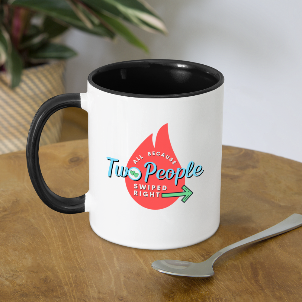 Swiped Right Mug - white/black
