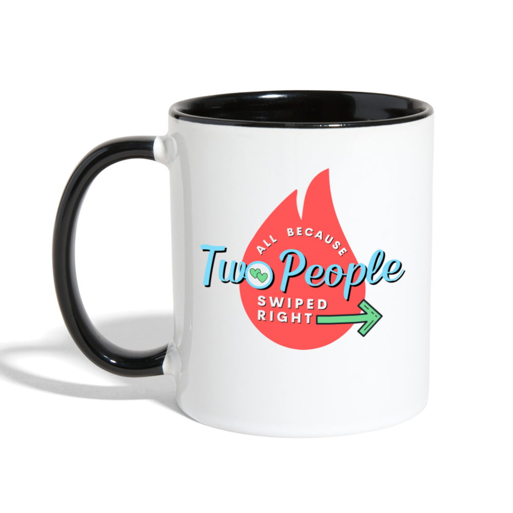 Swiped Right Mug - white/black