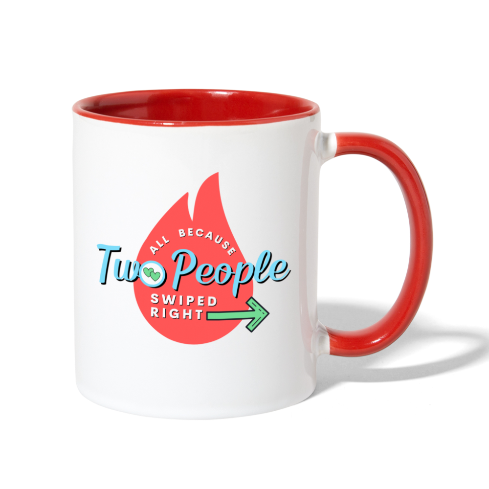 Swiped Right Mug - white/red